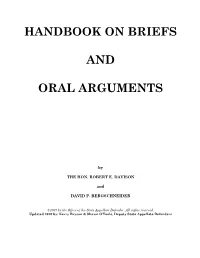 Handbook on Briefs and Oral Arguments