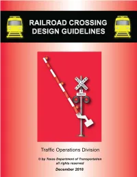 Txdot Railroad Crossing Design Guidelines