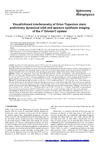 Visual/Infrared Interferometry of Orion Trapezium Stars: Preliminary Dynamical Orbit and Aperture Synthesis Imaging of the Θ1 Orionis C System