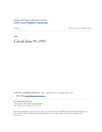 Caveat, Issue #1, 1991