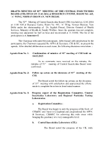 Minutes of the 52Nd Meeting of The