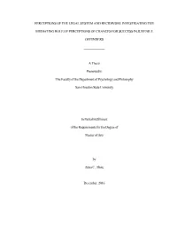 Perceptions of the Legal System and Recidivism: Investigating The