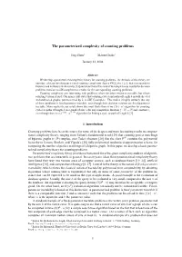 The Parameterized Complexity of Counting Problems