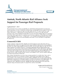 Amtrak, North Atlantic Rail Alliance Seek Support for Passenger Rail Proposals