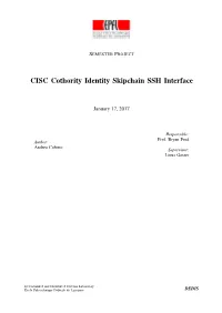 CISC Cothority Identity Skipchain SSH Interface
