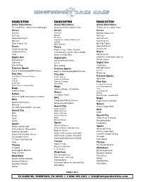 Download Example Activities List