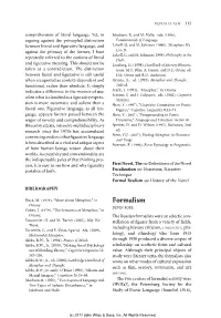 FORMALISM 315 Comprehension of Literal Language