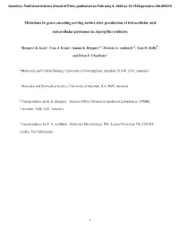 Mutations in Genes Encoding Sorting Nexins Alter Production of Intracellular And