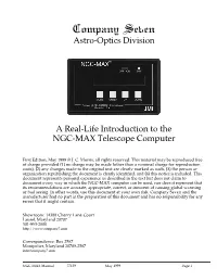 NGC-MAX User's Guide
