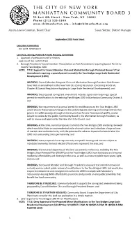 Resolution by Community Board 3