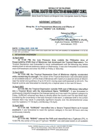 Sitrep No 16 TC Bising 2021