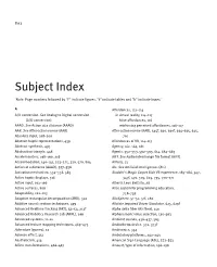 Subject Index