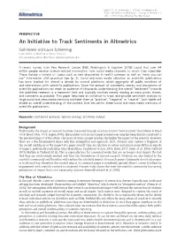 An Initiative to Track Sentiments in Altmetrics