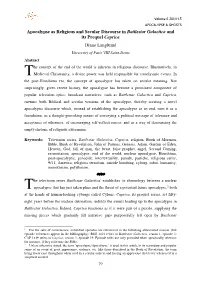 Apocalypse As Religious and Secular Discourse in Battlestar Galactica