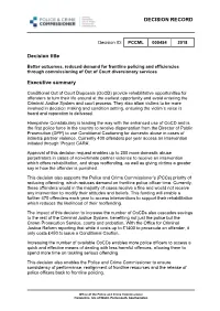 DECISION RECORD Decision Title Executive Summary