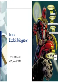 Linux Exploit Mitigation