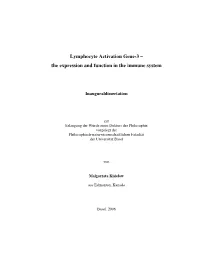 Lymphocyte Activation Gene-3 – the Expression and Function in the Immune System
