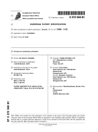 Process for Producing a Phosphor