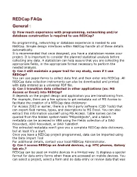 Redcap FAQ (PDF