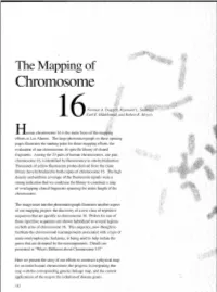 The Mapping of Chromosome 16