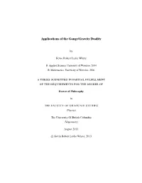 Applications of the Gauge/Gravity Duality (DRAFT: July 30, 2013)