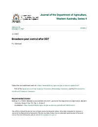 Broadacre Pest Control After DDT