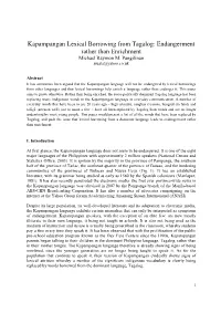 Kapampangan Language Endangerment Through Lexical