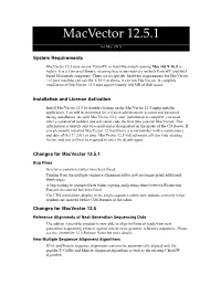 MV 12.5.1 Release Notes