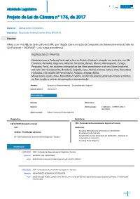 Projeto De Lei Da Câmara N° 176, De 2017