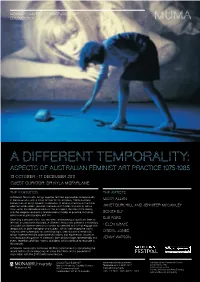 A Different Temporality: Feminist Art, 2011