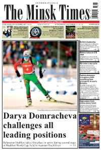 Darya Domracheva Challenges All Leading Positions
