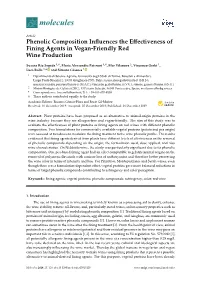 Phenolic Composition Influences the Effectiveness of Fining Agents In