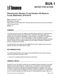 (Section 37 and Section 45) Reserve Funds Statement, 2016-2018