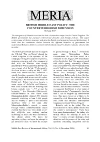 THE COUNTERTERRORISM DIMENSION by Isaac Kfir*