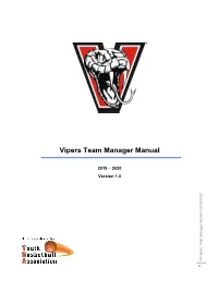 Vipers Team Manager Manual