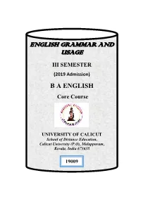 4. English Grammar and Usage