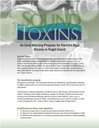 An Early Warning Program for Harmful Algal Blooms in Puget Sound