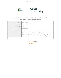 Catalytic Production of Renewable Lubricant Base-Oils from Bio-Based 2-Alkylfurans and Enals