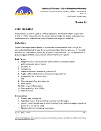 Chapter 14 CORD PROLAPSE