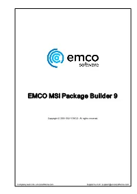 EMCO MSI Package Builder 9