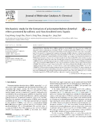 Mechanistic Study for the Formation of Polyoxymethylene Dimethyl Ethers Promoted by Sulfonic Acid-Functionalized Ionic Liquids