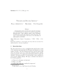 Riemann and His Zeta Function ∗