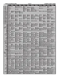 Sunday Morning Grid 7/16/17 Latimes.Com/Tv Times