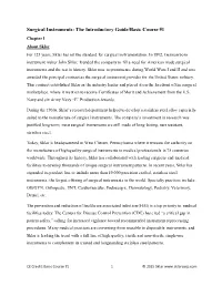 The Introductory Guide/Basic Course #1 Chapter I About Sklar for 123 Years, Sklar Has Set the Standard for Surgical Instrumentation