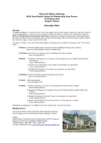 Clean Air Week Information Note