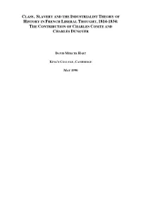 History in French Liberal Thought, 1814-1834: the Contribution of Charles Comte and Charles Dunoyer