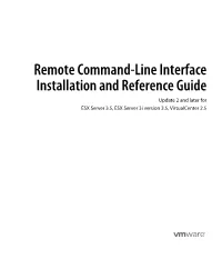 Remote Command-Line Interface Installation and Reference Guide