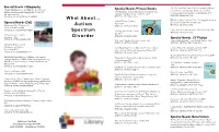 What About… Autism Spectrum Disorder