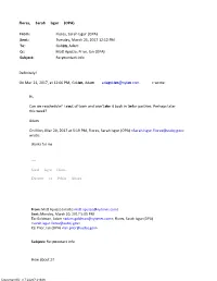 04.01.21. Referencing Certain News Articles and Concerning Media Leaks