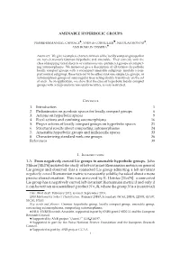 AMENABLE HYPERBOLIC GROUPS Contents 1. Introduction 1 2